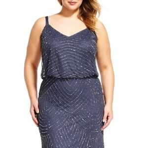 Adrianna Papell Art Deco Beaded Dress